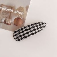 Houndstooth hairpin womens winter side bangs clip bb net red 2021 new head headgear