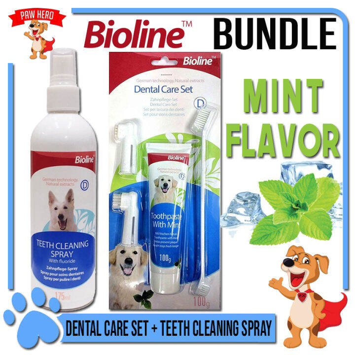 (BUNDLE) PAW HERO Bioline Dental Care Set Toothpaste 100g Complete
