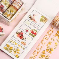 +【】 10Pcs/Set Cute Plant Leaves Washi Tape Kawaii Flower Ing Tape Whale Decorative Tape For Sticker Scrapbooking DIY Photo Album