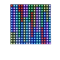 16X16พิกเซล WS2812B LED ดิจิตอลที่มีความยืดหยุ่นเป็นรายบุคคลแอดเดรสแผงแสง16*16 256Leds มินิ Led หน้าจอเมทริกซ์โคมไฟ DC5V