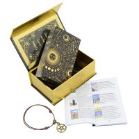 Rider Gold Foil Tarot 12X7cm Russian Version Card Game PVC Waterproof Board Game Poker Divination Gift Box Set   Manual