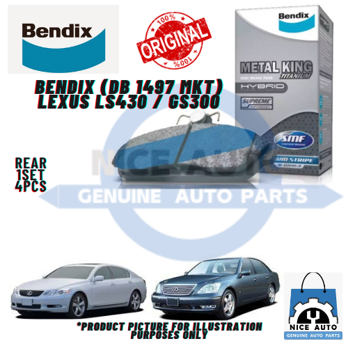 LEXUS LS430 / GS300 REAR BRAKE PAD BENDIX METAL KING TITANIUM Lazada