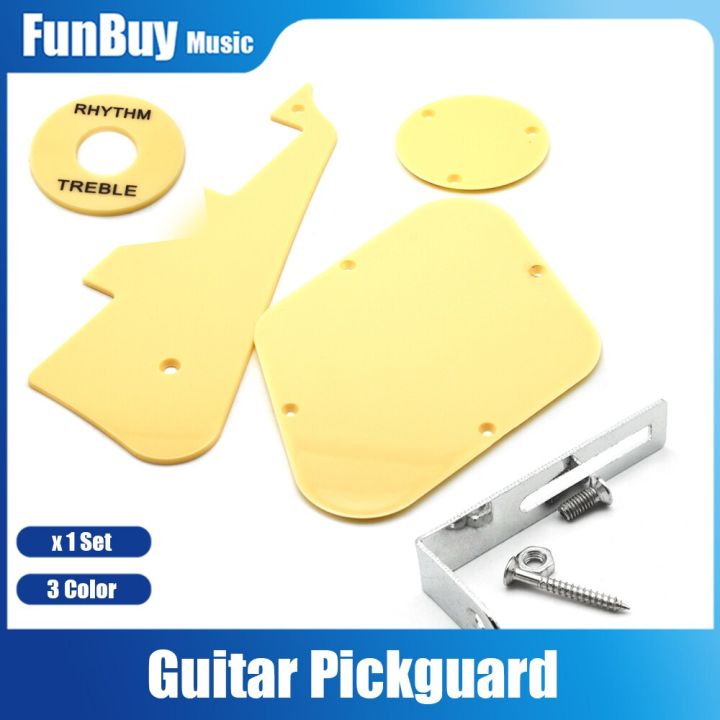 lp-electric-guitar-pickguard-plate-pickguard-cavity-switch-covers-with-bracket-black-white-cream-electric-guitar-parts