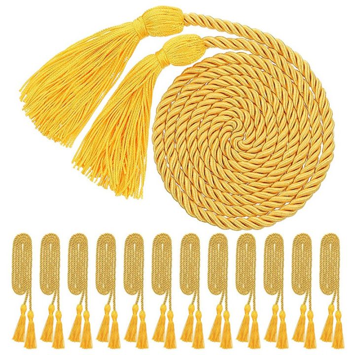 12-piece-gold-honor-cord-graduation-tassel-honor-cord-for-graduates-and-students-gold