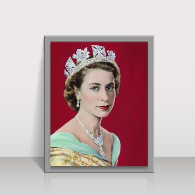 Hot Portrait โปสเตอร์ Queen Elizabeth II British Queen ภาพวาดที่ระลึก Unframed Iconic Art พิมพ์โปสเตอร์ Home