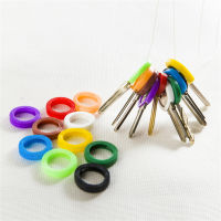 10PCS 2022 New Topper Rubber Soft Chain Accessories Locks Cap Keyring Hollow For Key Covers