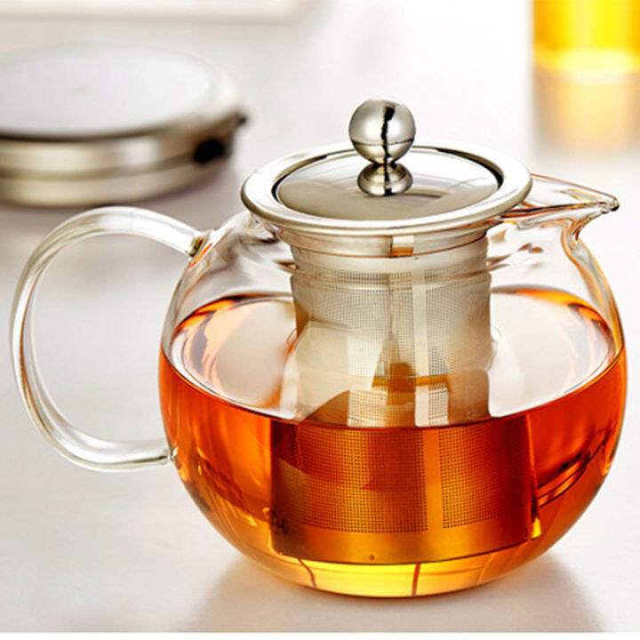 PXFLR Heat Resistant Glass Teapot Heat Resistant Glass Teapot with 304 ...