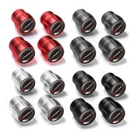 Tire Valve Stem Caps 4Pcs Universal Tire Valve Caps Stem Covers Leak-Proof Air Protection Aluminum Alloy Stem Covers for Motorcycles Trucks Cars Bikes security