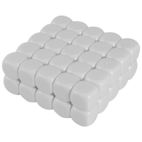 50 Pack 16MM Blank White Dice Set Acrylic Rounded D6 Dice Cubes for Game,Party,Fun,DIY Sticker and Math Teaching