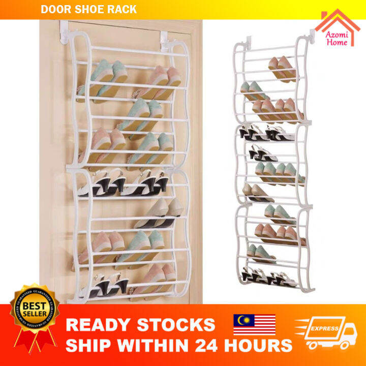 Over the Door Hanging Shoe Rack 8 12 Layer Fold Up Bar Shelf Shoe