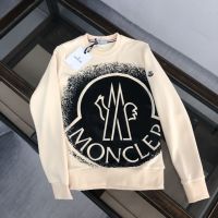 Monclerometer ฤดูใบไม้ร่วงและฤดูหนาวคอกลมยาวผู้ชาย-ล้างเสื้อกันหนาวโรมันปักชื่อมีแขนใหม่