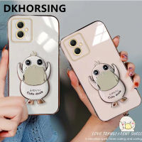 DKHORSING เคสเคลือบใหม่ Samsung กาแลคซี A05 M34 A05S 5G S23 FE เคสซิลิโคนนิ่มลายการ์ตูน Samsung ฝาครอบป้องกันเลนส์ A05s พร้อมที่วางขาตั้งเป็ดน่ารัก