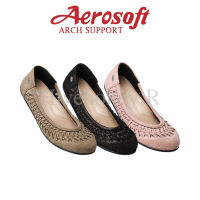 ☁️CW3040☁️ รองเท้าคัทชูเพื่อสุขภาพ aerosoft arch support(แอโร่ซอฟ)