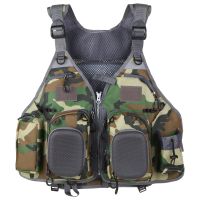 Fishing Life Jacket Multi-Pockets Floatation Vest Water Sports Adults Buoyancy Waistcoat Boat Kayak Life Jacket with Foam  Life Jackets