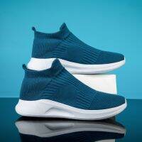 Hot Selling Lightweight Mens Blue Sneakers Size 35-45 Breathable Socks Shoes Men Trianers Couples Slip-on Casual Sneakers Men