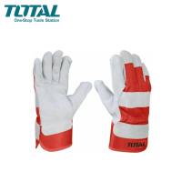 TOTAL ถุงมือหนัง สั้น 10.5 นิ้ว Size : XL รุ่น TSP14101 (Leather Gloves ) ผลิตจากผ้าฝ้ายทอ เกรด A