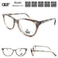 ?กรอบแว่นตา GEZE รุ่น WD3041-C4 เต็มกรอบสีน้ำตาลลายหิน Vintage น้ำหนักเบา ใส่สบาย (บริการตัดเลนส์สายตาราคาถูก)