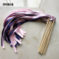 50pcslot navy and pink wedding wands without bell ribbon Twirling Streamers,ribbon wands stick