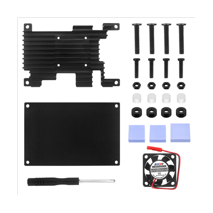 For Orange Pi 3 LTS Aluminum Case with Cooling Fan Development Board ...