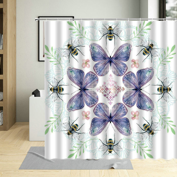 cartoons-colorful-butterfly-bathroom-shower-curtain-insect-butterflies-printing-polyester-waterproof-child-curtains-with-hooks