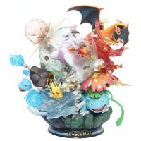 Animation Pokemon Gk Mfc Counterattack Super Large Luminous Figure Toy Model Home Decoration Ornaments Creative Collection Gifts