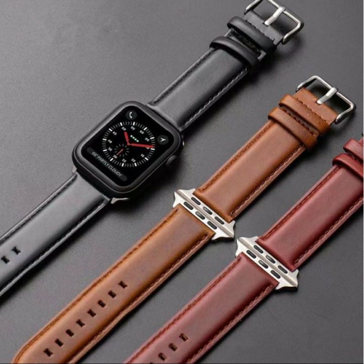 พร้อมส่ง-สายหนัง-app-watch-เกรด-aaa-ใช้ได้กับทุกขีรี่-38-40-42-44