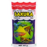 จัดโปร Sakura Tropical Micro pellet (ลูกไรแดง) ลดราคา อาหาร ปลา อาหารปลาคราฟ อาหารปลากัด อาหารปลาสวยงาม