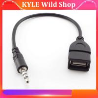 KYLE Wild Shop 3.5mm jack male to USb Female jack 3.5 male Converter Headphone Earphone Audio Cable Adapter Connector Cord for mp3 4 phone pc