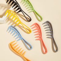 Hairdressing Multi-color Wide-tooth Styling Comb Mens Retro Oil Head Back Hair Comb Household Hollow Fish-tooth Comb