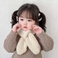 ►  Candy Color Baby Knitted Scarf Autumn Winter Warm Scarves for Toddler Boy Girl Korean Ins Kids Children Cross Neckerchief