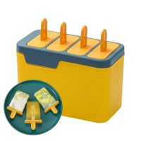 hot【cw】 Mold Silicone 4-grid Reusable Pop Molds Popsicle Maker Homemade Practical Accessories