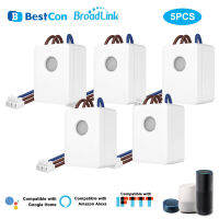 5PCS BroadLink Bestcon SCB1E DIY Wi-fi Switch Energy Monitoring Wire-less Smart Home Automation Relay Module Controller Compatible with Alexa and Goo-gle Assistant, IFTTT