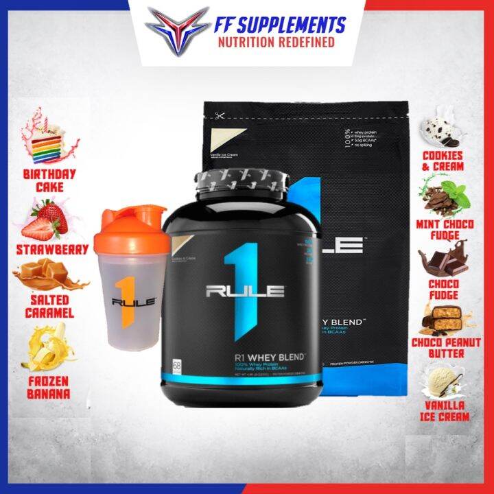 Rule 1 R1 Whey Protein Powder Blend 5lbs and 10lbs with Shaker Lazada PH