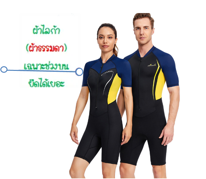 ชุดว่ายน้ำผู้ใหญ่-เก็บอุณหภูมิ-wetsuit-กันหนาว-กันแดด-ฟรีหมวกว่ายน้ำ-สินค้าในไทยพร้อมส่ง-mommylanla