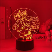 Genshin Impact Night Light 3D Acrylic Table Lamp Bedside Light Game Anime Character Shape Night Lamps For Boy Child Kids Gift