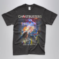 เสื้อยืดคุณภาพระดับพรีเมียมเสื้อผู้ชาย Ghostbusters Afterlife Film ภาพยนตร์แขนสั้นสีดำ Graphic Tees