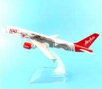 [16cm]  โมเดลเครื่องบิน แอร์เอเชีย AIR ASIA AIRBUS A320 100th ลายมังกร (16 cm) ทำด้วยเหล็ก มีฐานตั้งโชว์ให้ สวย งานคุณภาพ เหมาะเป็นของเล่น ของขวัญ ตัังโช์