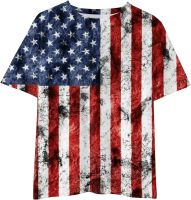 Wide Top Toddler Boys 4th of July Text Pickup Trucks Print T Shirts American Flag Shirt Kids Independence 7