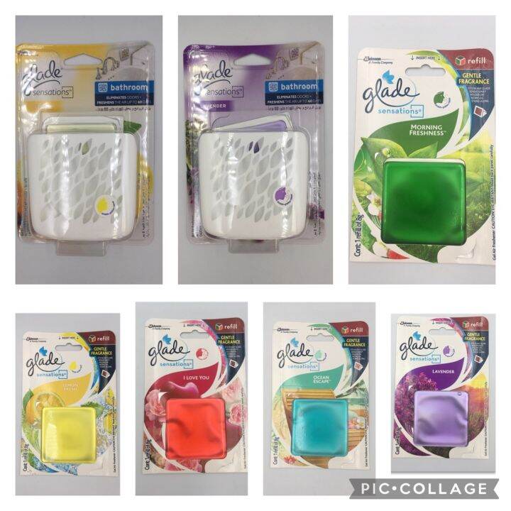 Glade Sensations Bathroom Gel Air Freshener Holder with 8g refills