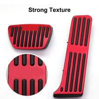 ：》“{： QHCP Aluminum Alloy Throttle Brake Pedal Clutch Gas Accelerator Rest Pedal Pads For Toyota Avalon Modified Interior Accessories