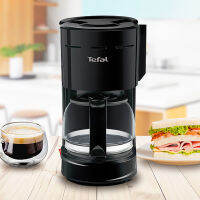 Tefal CM3218 เครื่องชงกาแฟแบบกรองถาวรขนาดกะทัดรัด (0.65 ลิตร) 6 ถ้วย 600 วัตต์สีดำ