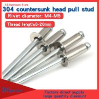 304 Stainless Steel Countersunk Head Rivets Countersunk Head Pull Studs Decorative Rivets M4M5 20pcs