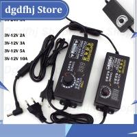 Dgdfhj Shop Adjustable AC 220V To DC 12V 9v 24v Power Supply Charger 9V-24V 3V-12V 1A 2A 3A 5A 10A Adapter Display LED Strip