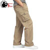 Mens Pants Large size Big 4xl 5xl 6xl Plus Summer Men Elastic Waist Multi Pocket Long Baggy Straight Cargo Jogger Trousers Male