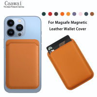 Caawai สำหรับ Magsafe ผู้ถือบัตรแม่เหล็กกรณีสำหรับ iPhone 13 11 12 Pro MAX มินิกระเป๋าสตางค์หนังปก XR XS MAX บัตรโทรศัพท์กระเป๋าดูดซับ