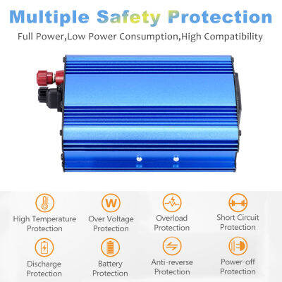 อินเวอร์เตอร์รถยนต์500W DC 12244860V ถึง220V Auto Modified Sine Wave Converter เครื่องชาร์จ USB Universal Power Supply Inverter Adapter