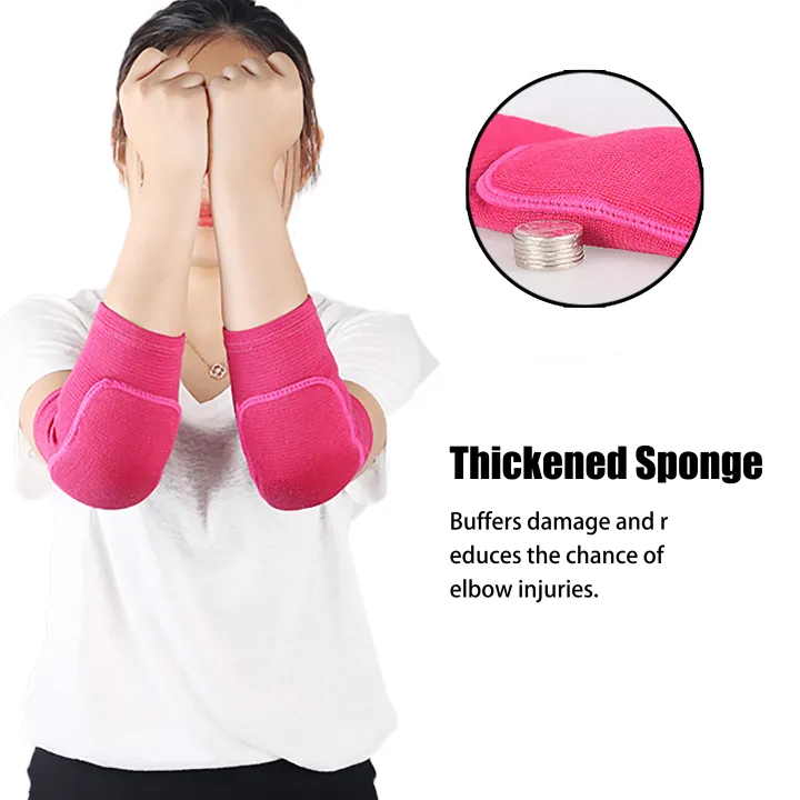 1 PC D.O.T Elastic Elbow Pads Thickened Sponge Elbow Basketball Volleyball Elbow Protectors Guard Sport Arm Sleeve