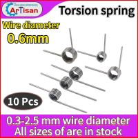 ☞ 10 Pcs V Type Torsion Spring Wire Diameter 0.6mm Angle 60 90 120 180 Degrees 3/6/9 Laps Custom Metal Right Torsion Coil Spring