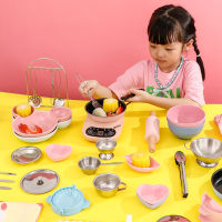 Spot parcel post Childrens Kitchen Toy Set Mini Kitchen Real Cooking Full Set Mini Small Kitchen Cooking Play House Toys