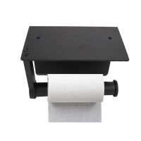 Roll shelf Accessories Stainless Steel Toilet Paper Holder Bathroom Wall Mount WC Paper Phone Holder Shelf Toilet Paper Holders Toilet Roll Holders